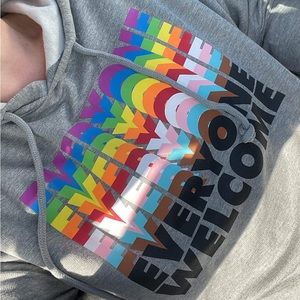 Target unisex 2022 Pride collection sweatshirt size: S color: rainbow and gray